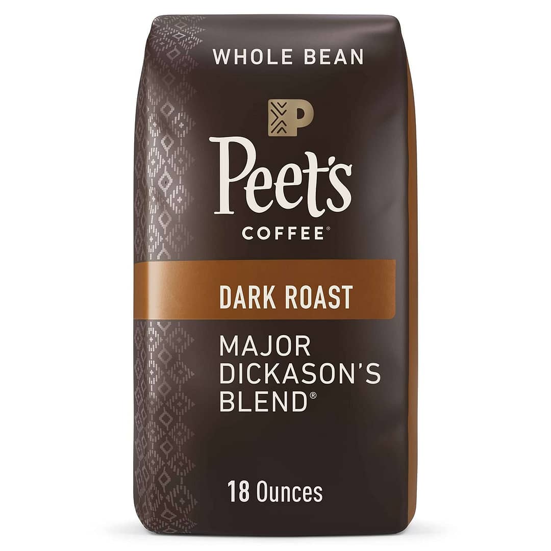 Peet's Coffee, Dark Roast Whole Bean Coffee - Major Dickason's Blend 18 Ounce Bag Major Dickason's 18 Ounce (Pack of 1)